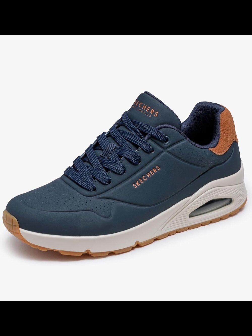 Skechers Men's Uno In Navy and Tan